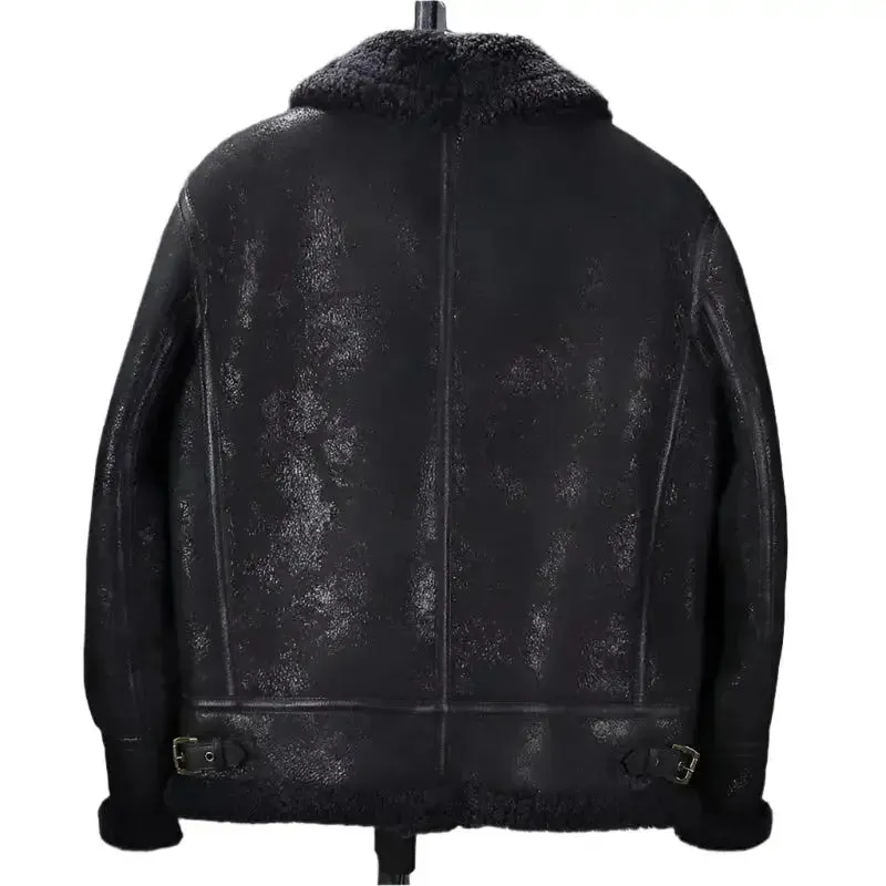 Premium Men's Shearling B3 Bomber Jacket - Warm & Stylish
