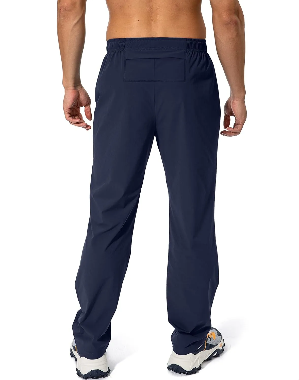 Pudolla Men's Workout Athletic Pants Elastic Waist Jogging Running Pants for Men with Zipper Pockets