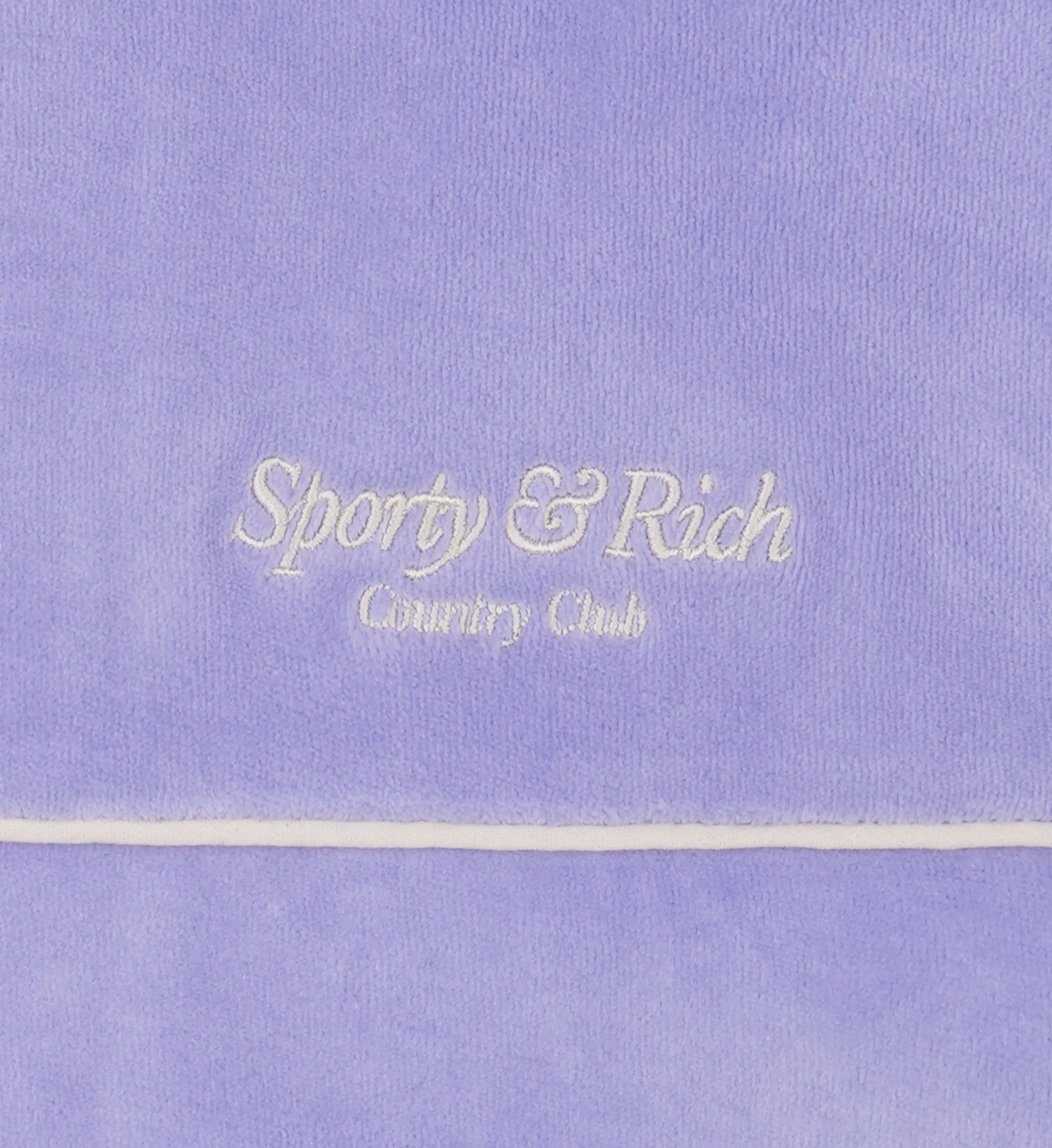 Script Velour Track Pants - Nigella/Cream