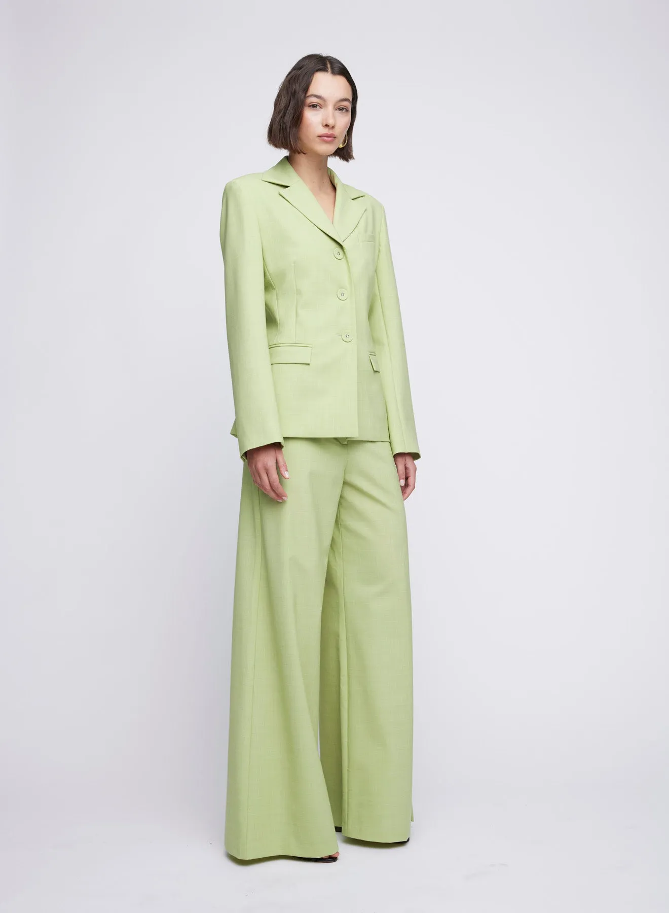 SERENA BLAZER (GREEN MELANGE)