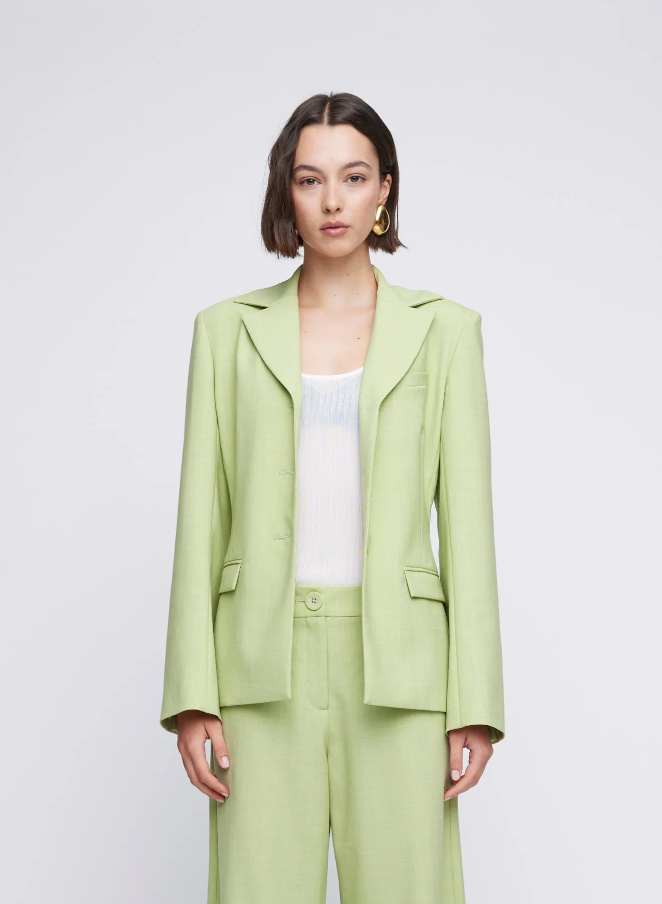 SERENA BLAZER (GREEN MELANGE)