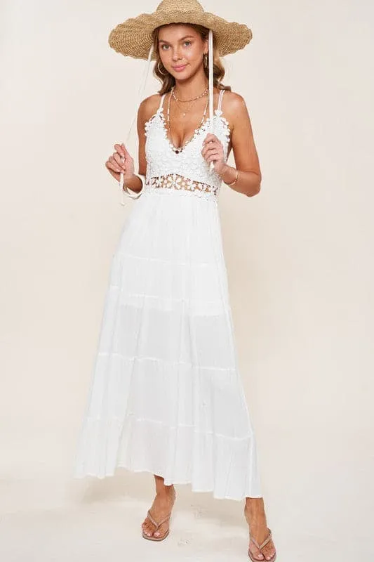 So In Love Crochet Maxi Dress