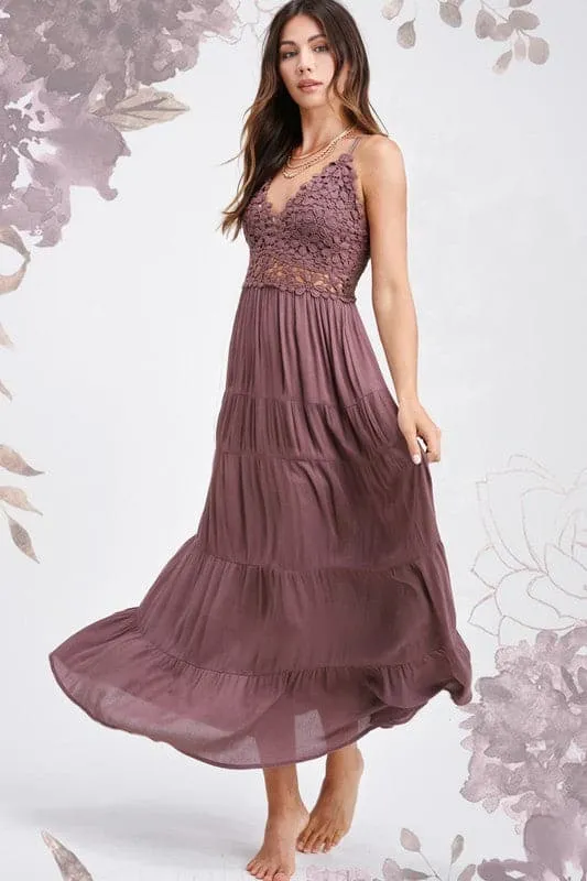 So In Love Crochet Maxi Dress
