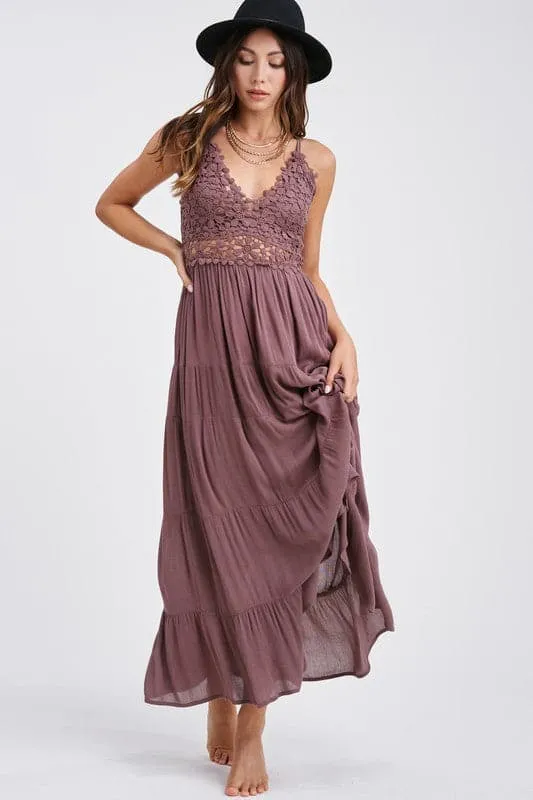 So In Love Crochet Maxi Dress