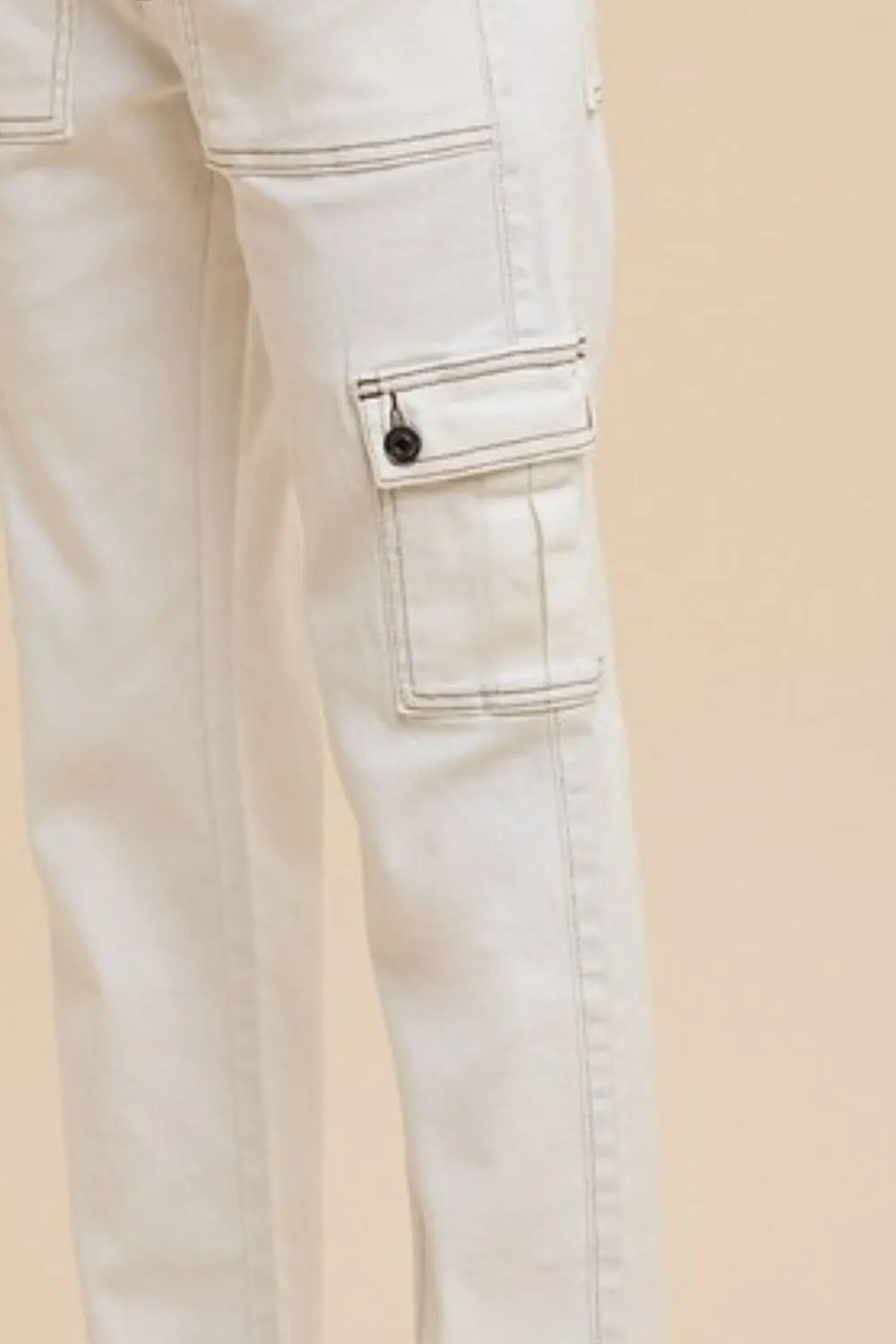 Straight Leg Cargo Jeans