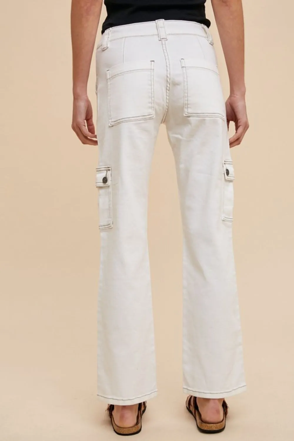 Straight Leg Cargo Jeans