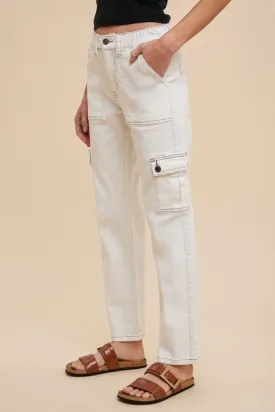 Straight Leg Cargo Jeans