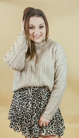 THE HILLS MOCK NECK PULLOVER SWEATER