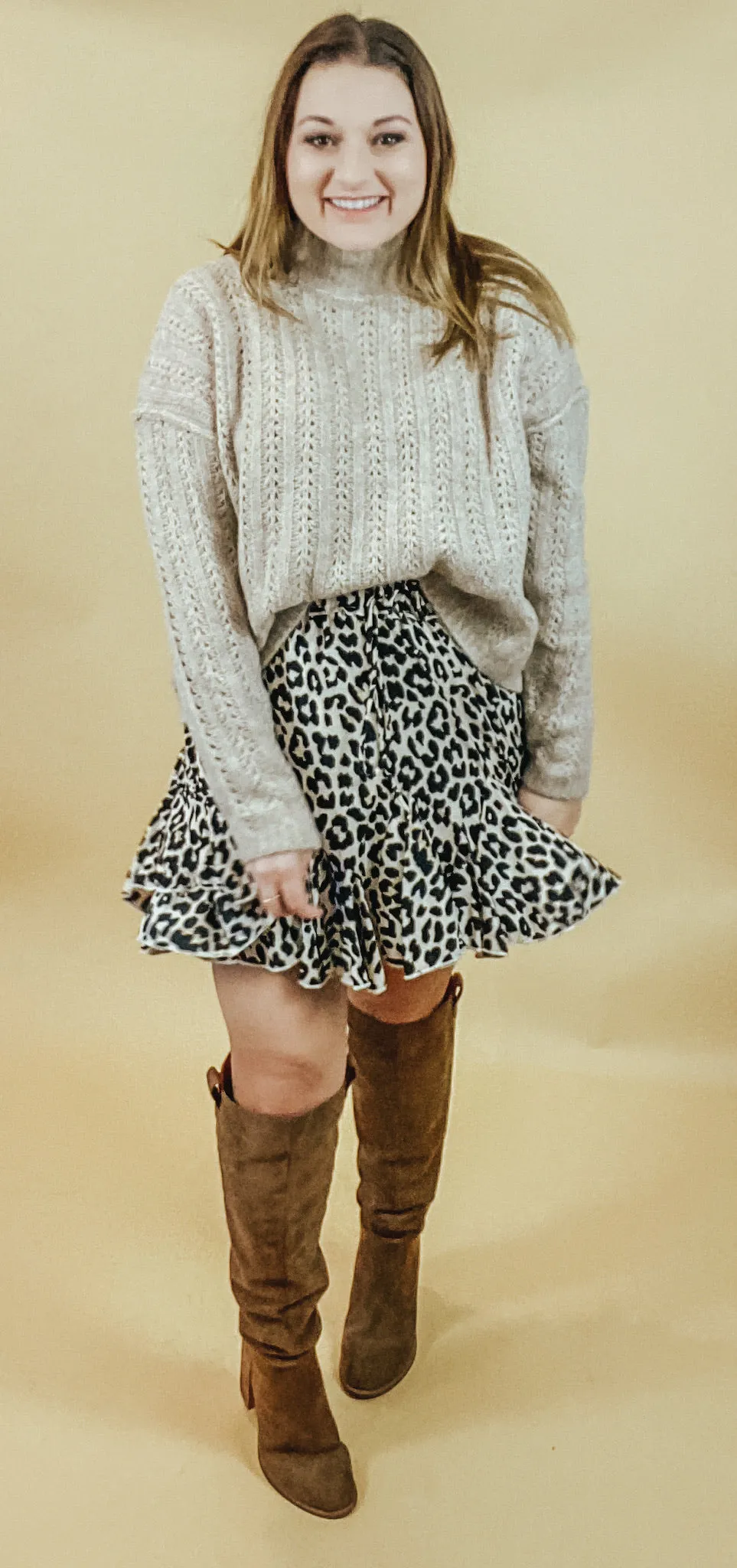 THE HILLS MOCK NECK PULLOVER SWEATER