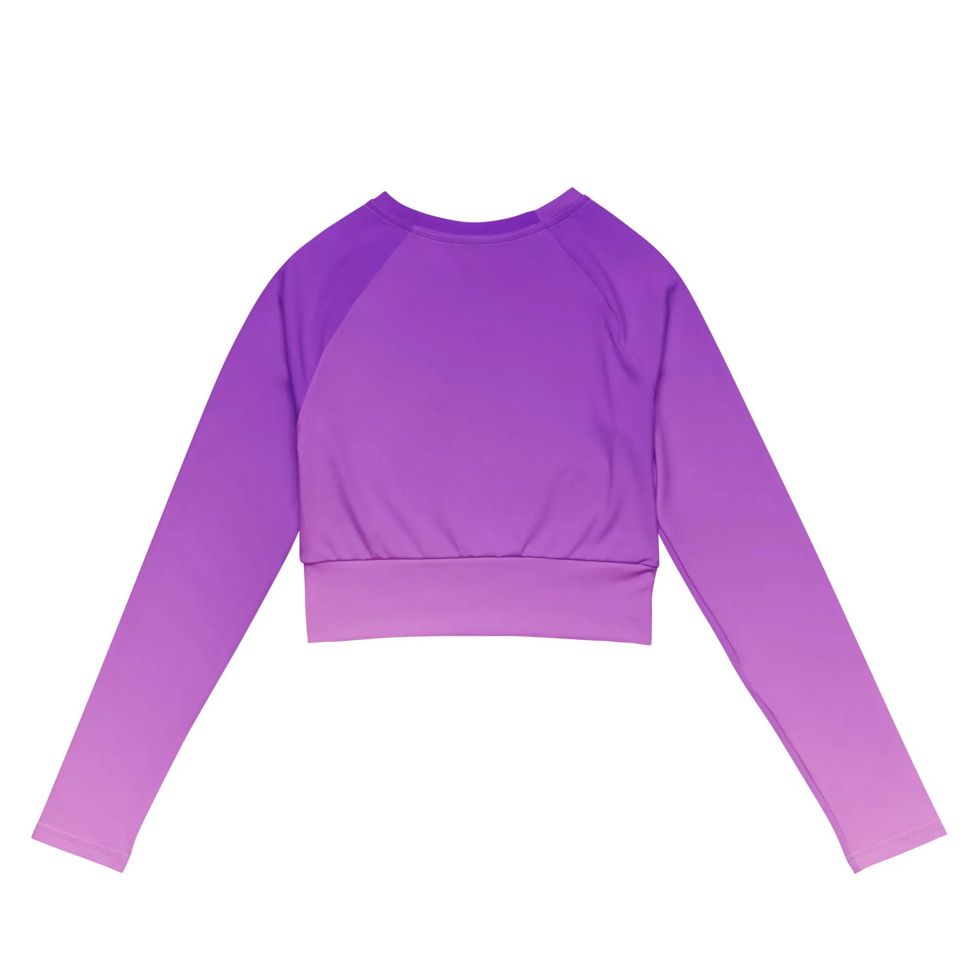 Trio color purple long-sleeve crop top for ladies, lioness-love