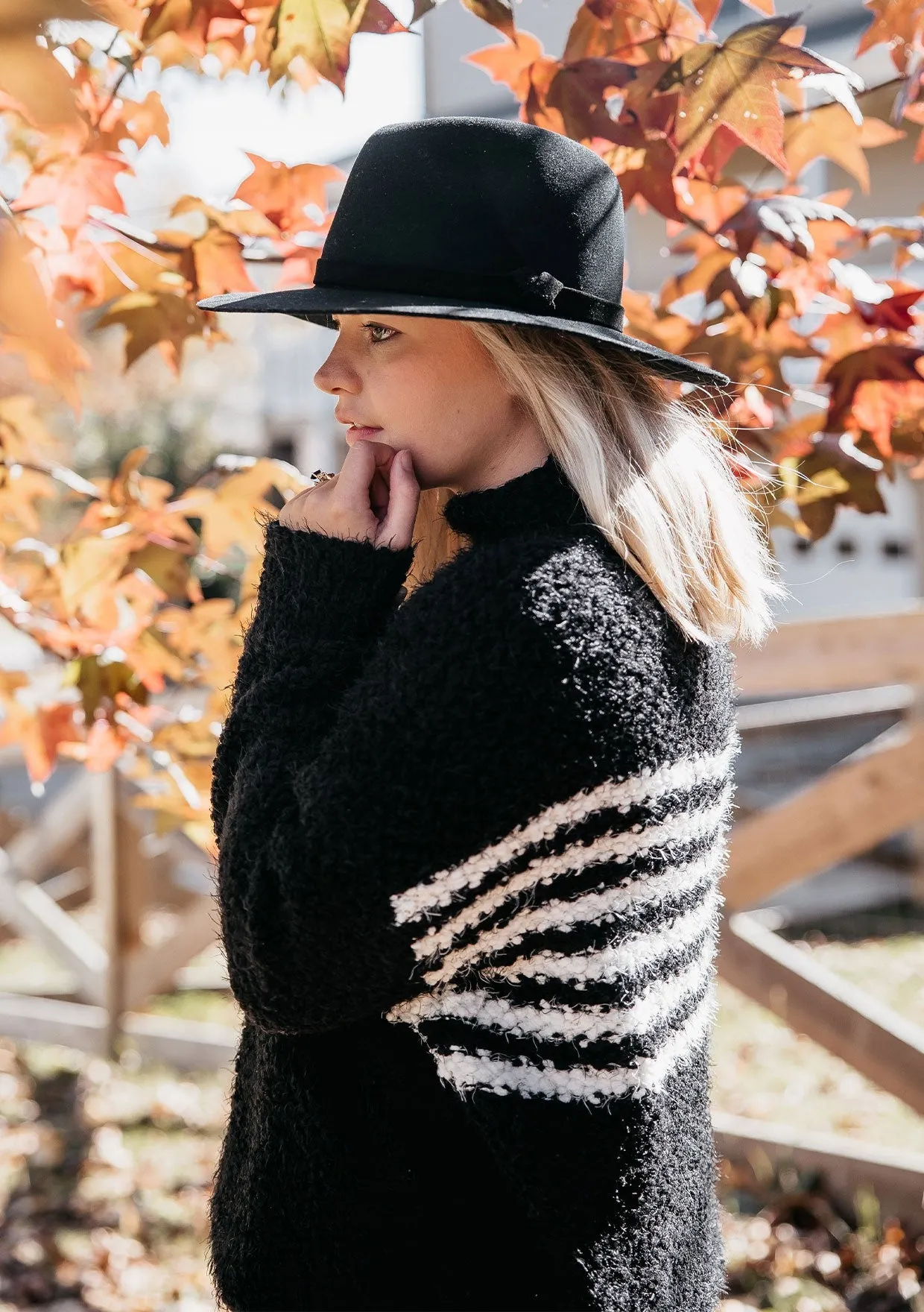 Ultra Cozy Striped Popcorn Sweater