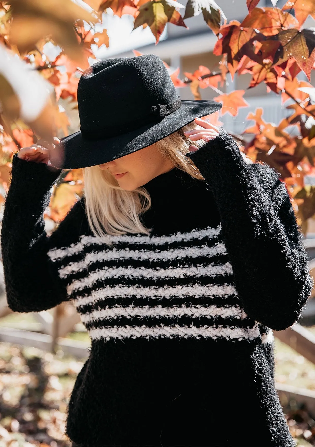Ultra Cozy Striped Popcorn Sweater