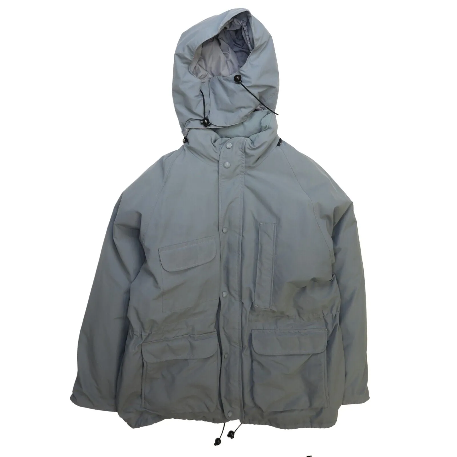 Vintage Eddie Bauer Parka Coat Jacket Size Large Gray Down Insulated