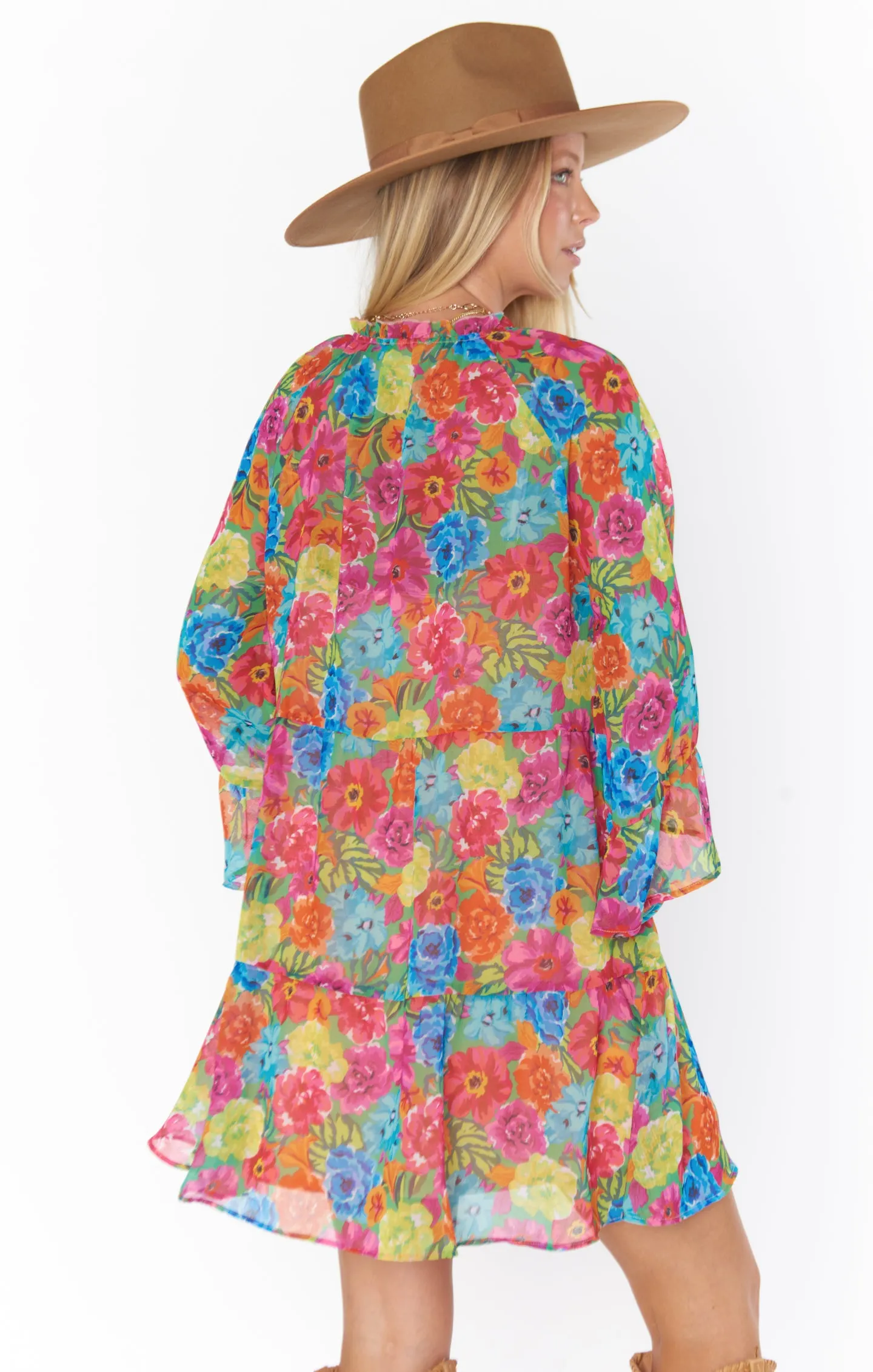 Viola Mini Dress- Bright Floral Soiree
