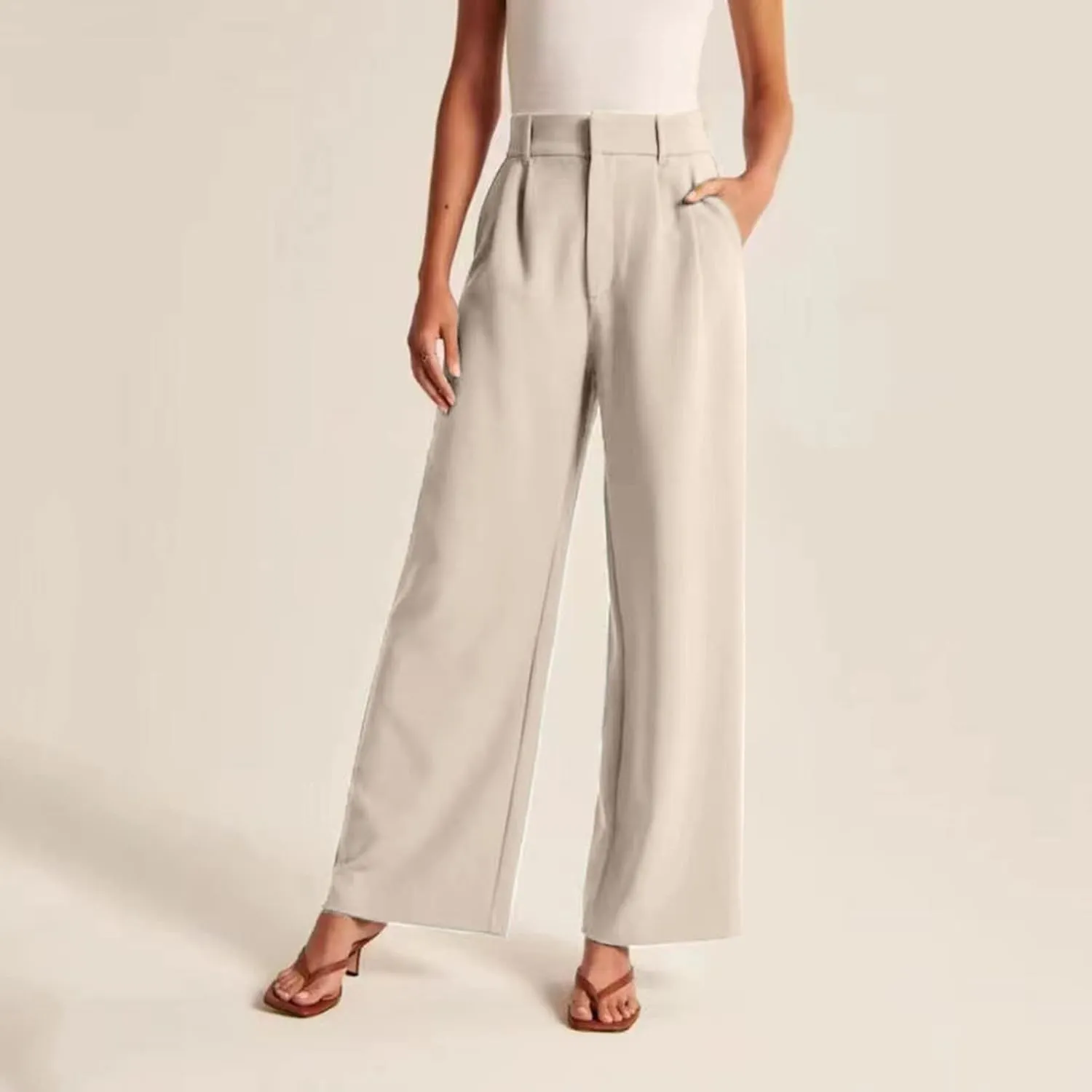 Wide Leg Dress Pants Women's High Waisted Trousers