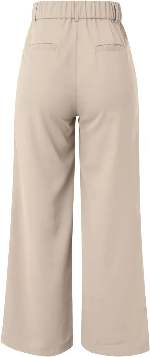 Wide Leg Dress Pants Women's High Waisted Trousers