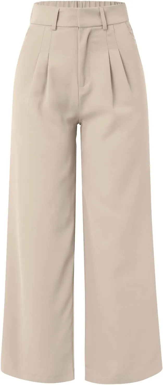 Wide Leg Dress Pants Women's High Waisted Trousers
