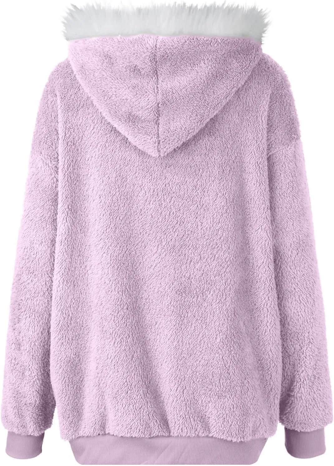 Winter Coats For Women Fuzzy Fleece Jacket Hooded Color Block Patchwork Cardigan Coat Outerwear With Pocket S-5XL