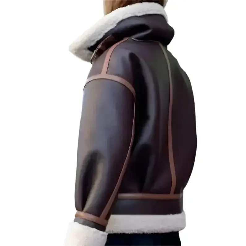 Winter Fur B3 RAF Aviator Shearling Leather Jacket for Women - Warm & Stylish