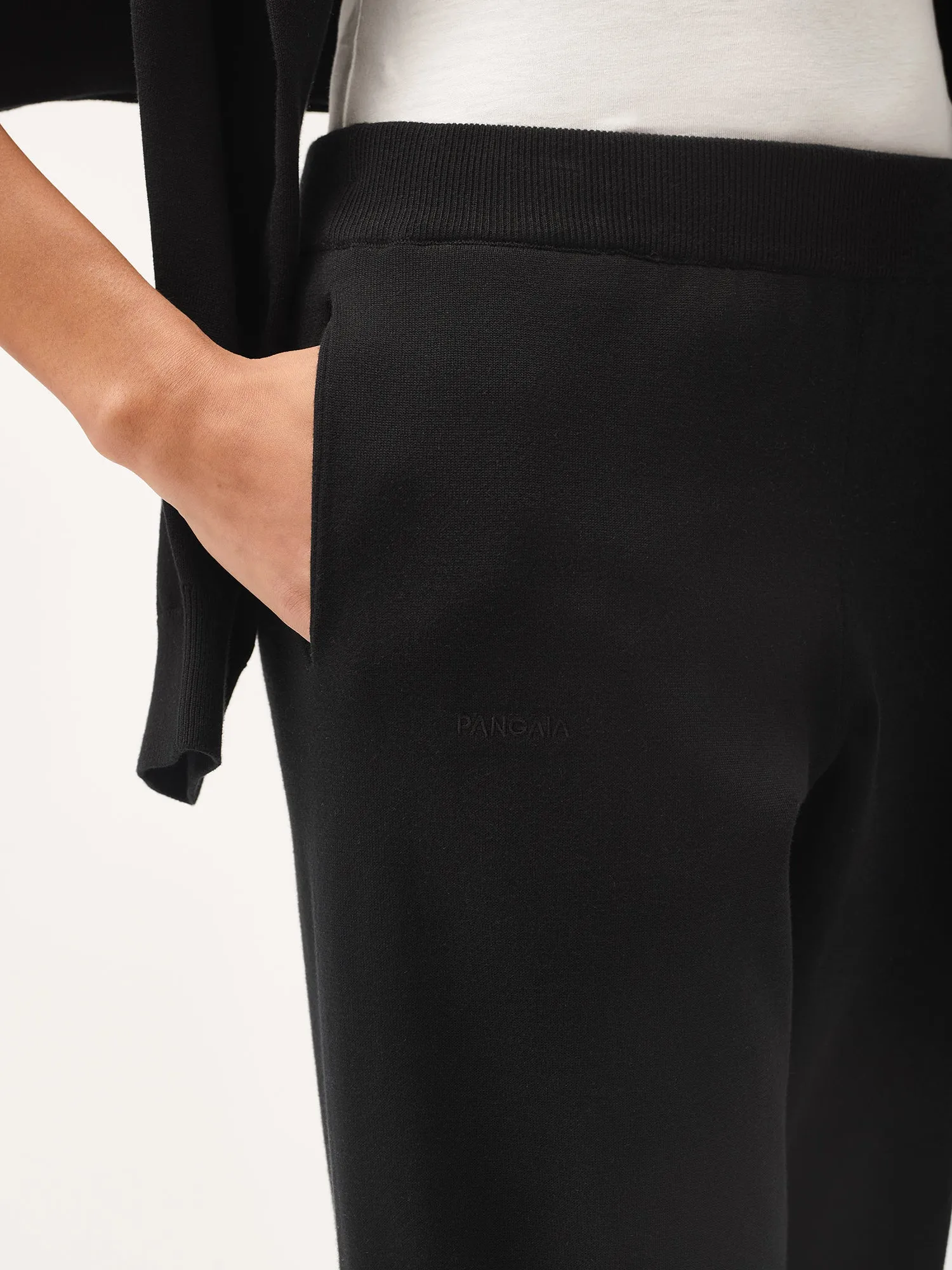 Womens DNA Knitted Track Pants—black