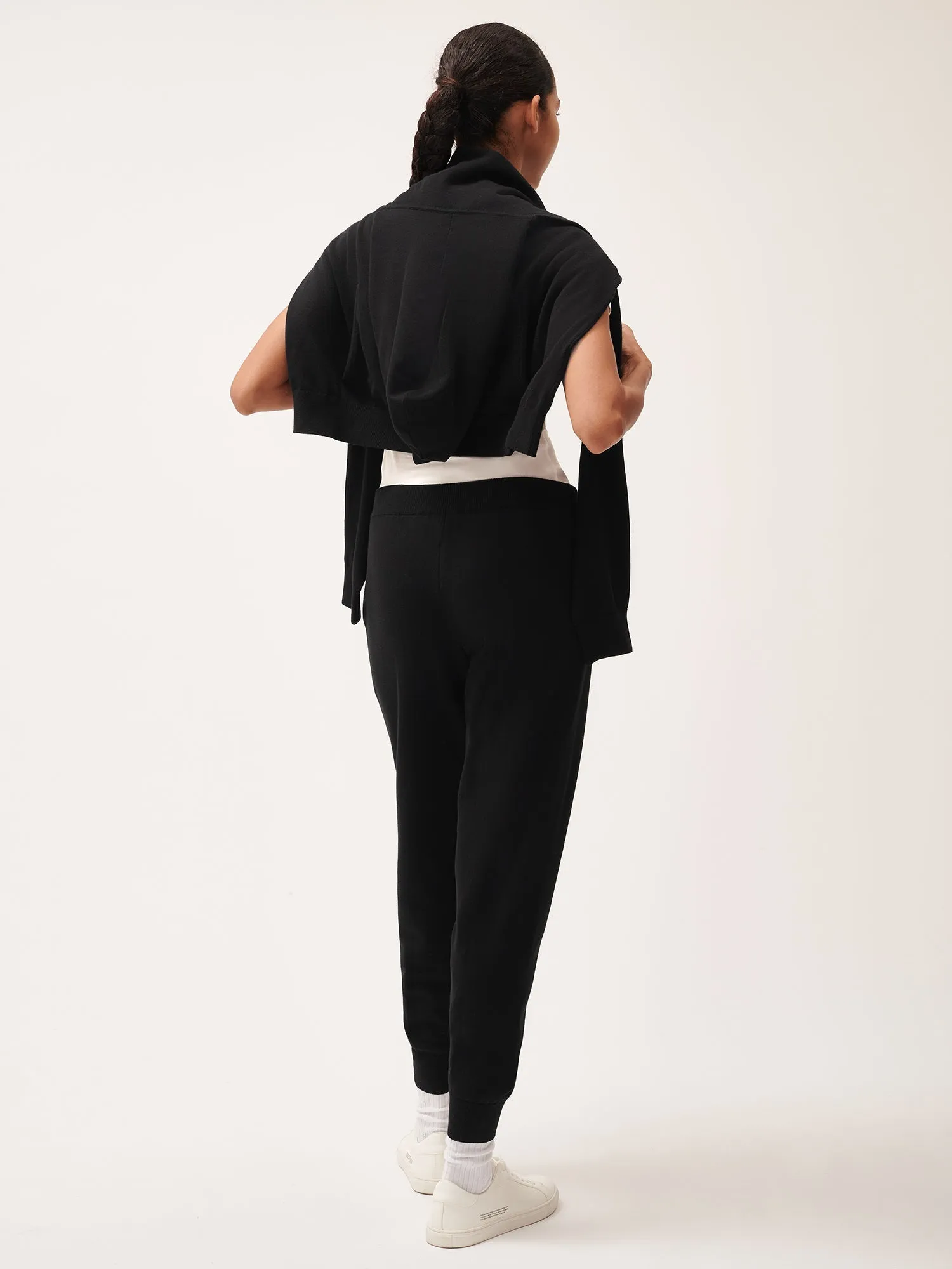 Womens DNA Knitted Track Pants—black