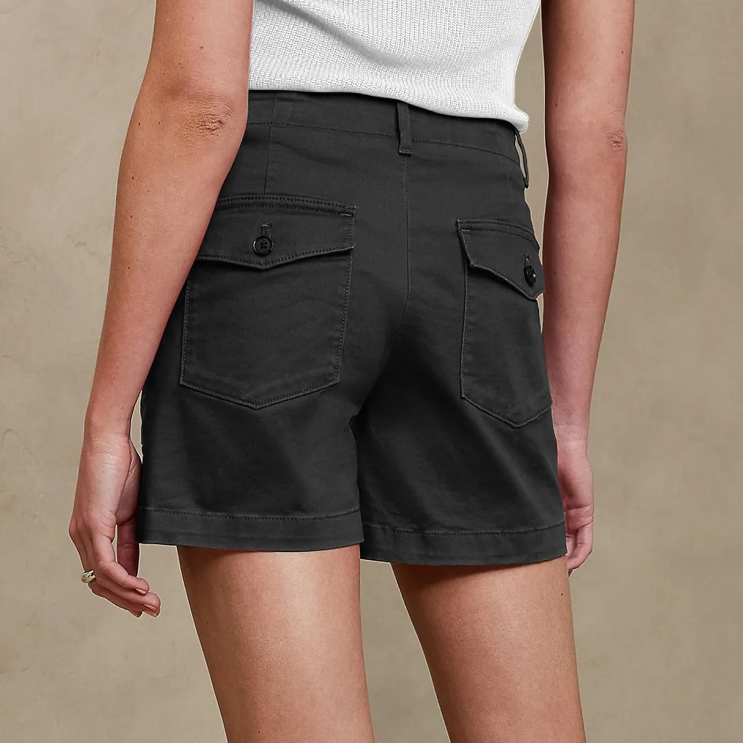 Women's High Waisted Summer Shorts Dressy Casual Pull On Shorts with Tummy Control for Vacation & Beach Outfits