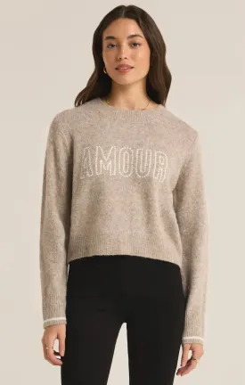 ZSU Amour Milan Sweater in Heather Taupe