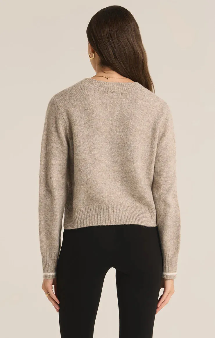 ZSU Amour Milan Sweater in Heather Taupe